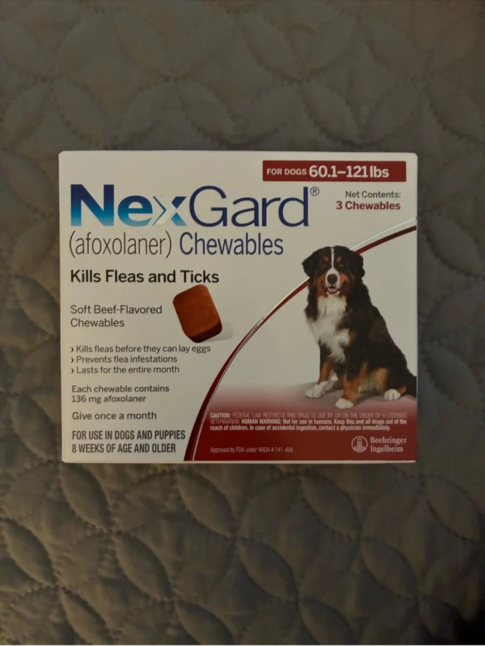 Nexgard for Dogs 60.1-121 lbs - 3 pack